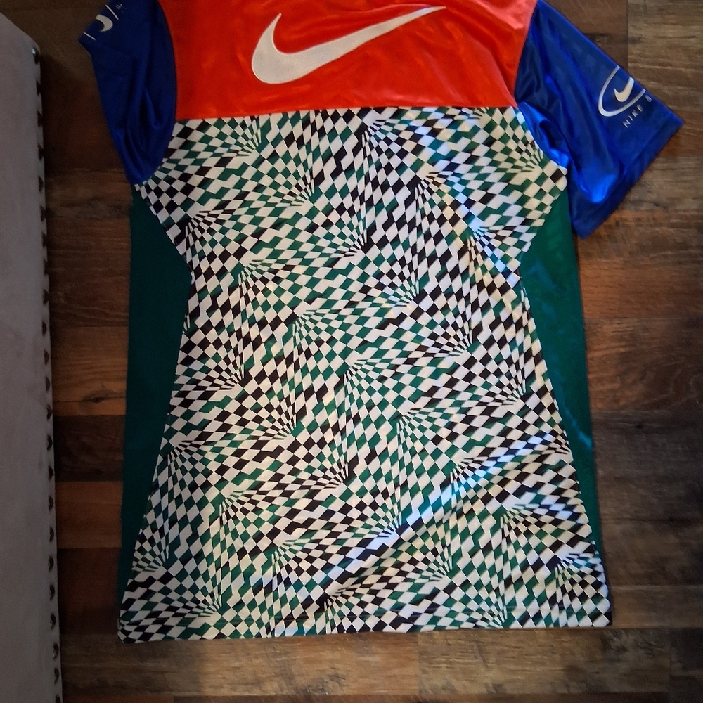 Nike Multicolor Geometric Pattern Jersey Dress - image 8